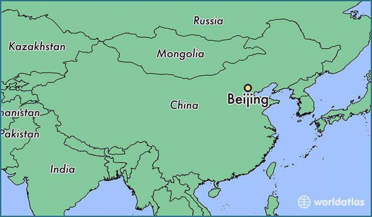 kaart van China tonen Beijing