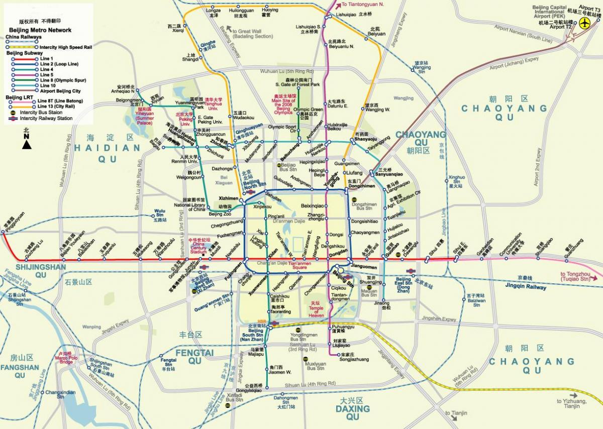 Peking metro kaart