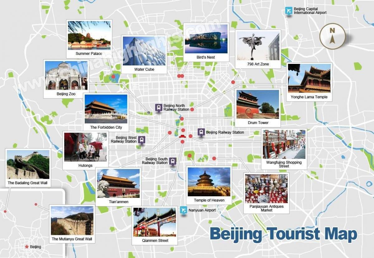 Beijing bezienswaardigheden kaart