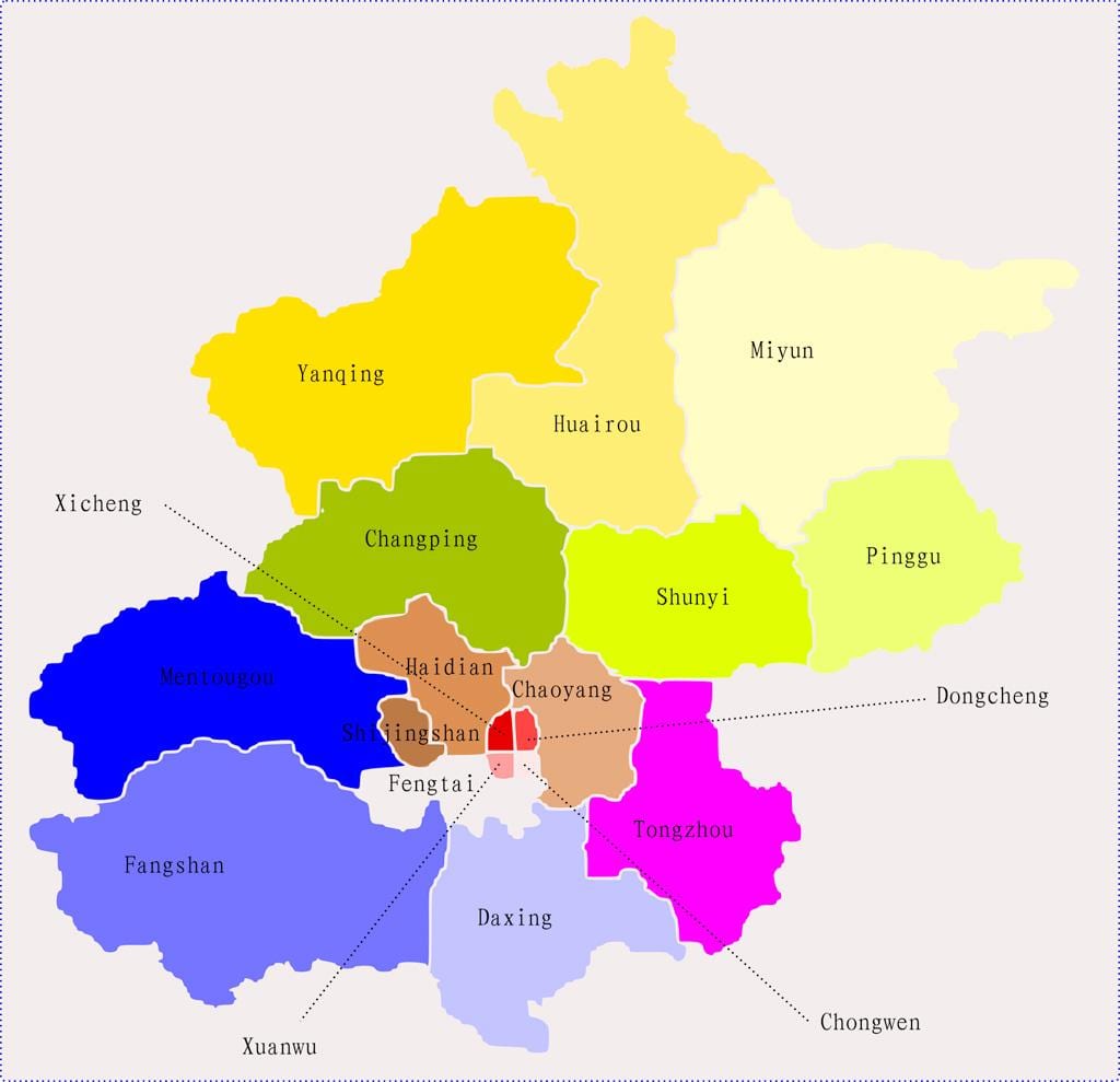 Peking-China kaart