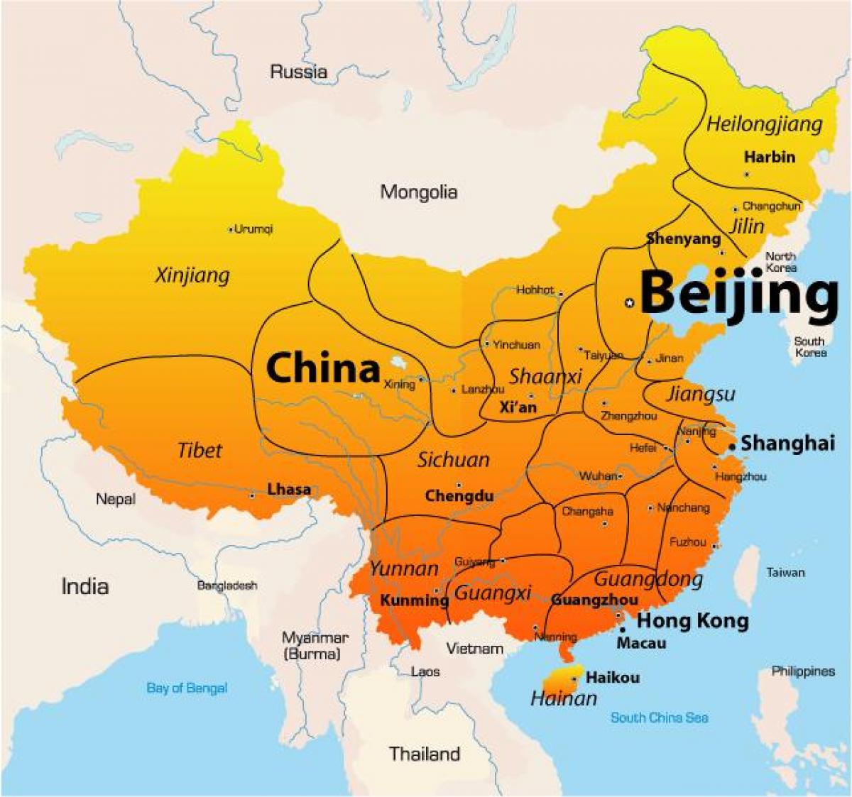 Peking op kaart