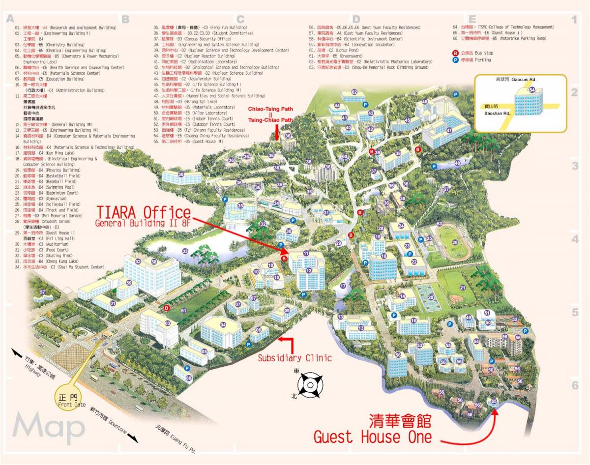tsinghua university campus kaart