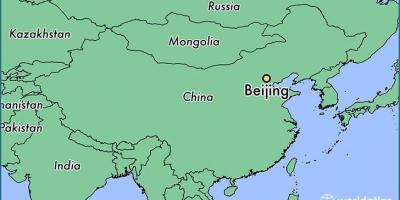 Kaart van Beijing locatie op de wereld