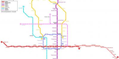 Kaart van Beijing ondergrondse stad