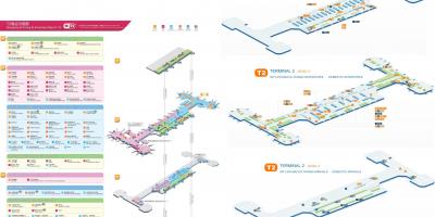 Beijing airport terminal 2 kaart